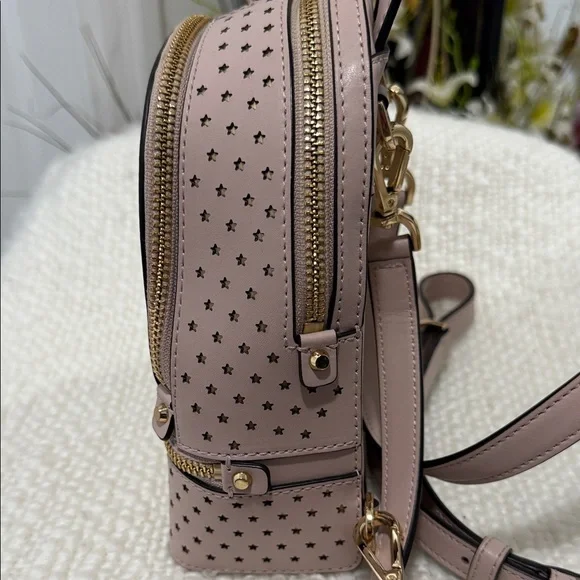 Michael Kors Blush Star-Patterned Mini Backpack - Picture 3 of 10